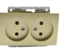 Механизм 2-ой розетки MONO ELECTRIC L/D, без заземления, титан 500-002205-121
