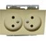 Механизм 2-ой розетки MONO ELECTRIC L/D, без заземления, титан 500-002205-121 1