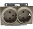 Механизм 2-ой розетки MONO ELECTRIC L/D, с заземлением, бронза 500-002304-120 1