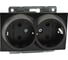 Механизм 2-ой розетки MONO ELECTRIC L/D, с заземлением, графит 500-002004-120 1