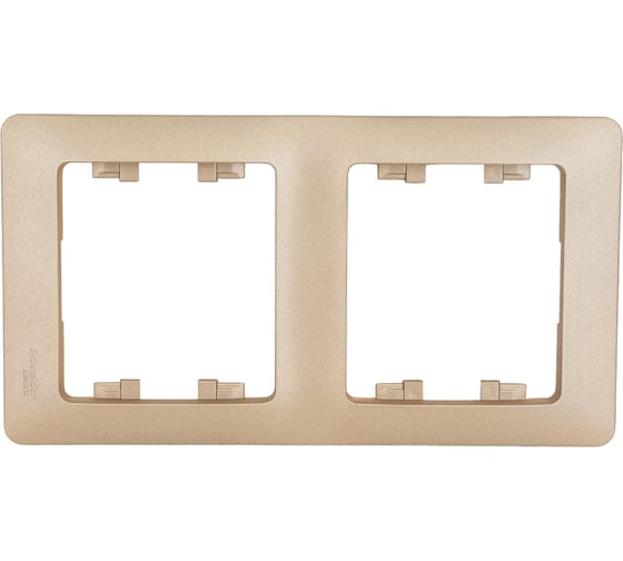 Рамка Systeme Electric (Schneider Electric) GLOSSA 2-постовая вертикальная, титан GSL000406 30 шт 13606480659109 1