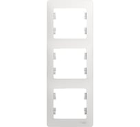 Рамка 3-местная Systeme Electric (Schneider Electric) GLOSSA вертикальная белый SchE GSL000107 15 шт 13606480657655