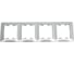 Рамка Systeme Electric (Schneider Electric) Glossa алюминий 4-ая, вертикальная SE GSL000308 5 шт 53606480658650 1