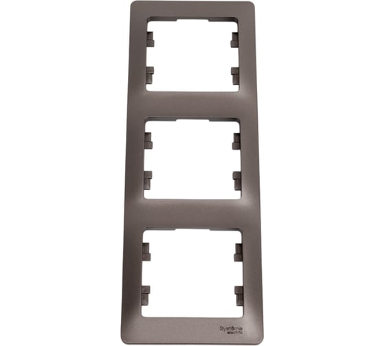 Рамка Systeme Electric (Schneider Electric) Glossa Графит 3-ая, вертикальная SE GSL001307 5 шт 53606481209028 1