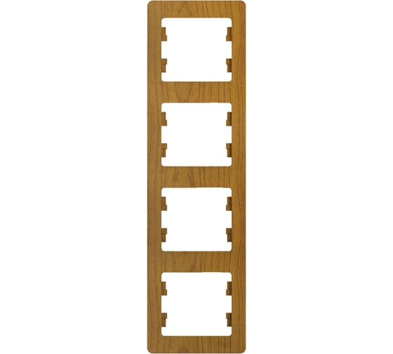 Рамка Systeme Electric (Schneider Electric) Glossa 4-постовая вертикальная, дерево дуб GSL000508 5 шт 53606480659589 1