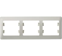 Рамка 3-местная Systeme Electric (Schneider Electric) Glossa горизонтальная бежевый GSL000203 15 шт 13606480658119