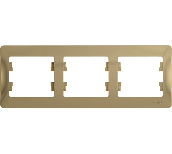 Рамка Systeme Electric (Schneider Electric) GLOSSA 3-постовая горизонтальная, титан GSL000403 5 шт 53606480659077 1