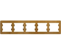 Рамка Systeme Electric (Schneider Electric) GLOSSA 5-постовая горизонтальная, дерево дуб GSL000505 5 шт 53606480659558