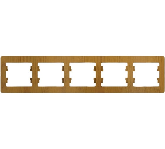 Рамка Systeme Electric (Schneider Electric) GLOSSA 5-постовая горизонтальная, дерево дуб GSL000505 5 шт 53606480659558 1