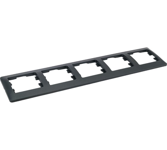 Рамка Systeme Electric (Schneider Electric) GLOSSA 5-постовая горизонтальная, антрацит GSL000705 5 шт 53606485436352 1