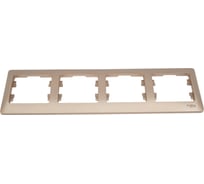 Рамка Systeme Electric (Schneider Electric) GLOSSA 4-постовая горизонтальная, титан GSL000404 5 шт 53606480659084