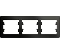 Рамка Systeme Electric (Schneider Electric) GLOSSA 3-постовая горизонтальная, антрацит GSL000703 5 шт 53606485436338