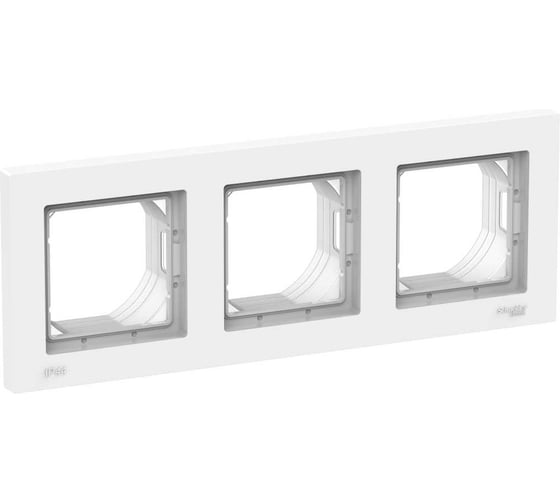 Рамка Systeme Electric (Schneider Electric) AtlasDesign Aqua 3-постовая IP44, белый ATN440103 5 шт 13606481041798 1