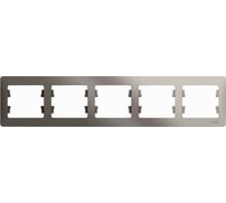 Рамка Systeme Electric (Schneider Electric) Glossa Платина 5-ая, горизонтальная SE GSL001205 5 шт 53606481208656