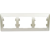 Рамка 3-местная Systeme Electric (Schneider Electric) Glossa горизонтальная платина GSL001203 5 шт 53606481208632