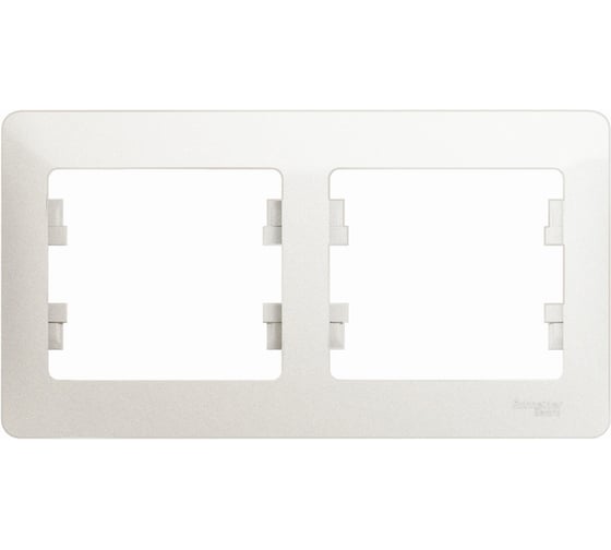 Рамка Systeme Electric (Schneider Electric) Glossa Перламутр 2-ая, горизонтальная SE GSL000602 30 шт 13606485435852 1