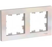 Рамка 2-местная Systeme Electric (Schneider Electric) ATLAS DESIGN универсальная жемчуг 1240264 ATN000402 10 шт 13606489584198