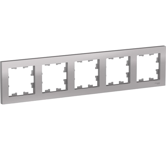 Рамка 5-местная Systeme Electric (Schneider Electric) ATLAS DESIGN универсальная алюм. ATN000305 5 шт 53606489583830 1