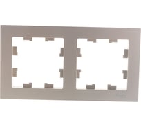 Рамка 2-местная Systeme Electric (Schneider Electric) ATLAS DESIGN универсальная шампань ATN000502 10 шт 13606489584587