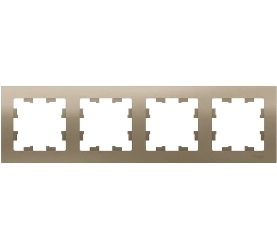 Рамка 4-местная Systeme Electric (Schneider Electric) ATLAS DESIGN универсальная шампань 1240309 ATN000504 5 шт 53606489584608 1