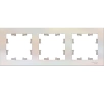 Рамка 3-местная Systeme Electric (Schneider Electric) ATLAS DESIGN универсальная жемчуг 1240265 ATN000403 5 шт 53606489584202