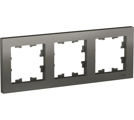 Рамка 3-местная Systeme Electric (Schneider Electric) AtlasDesign универсальная сталь ATN000903 5 шт 53606489702927 1