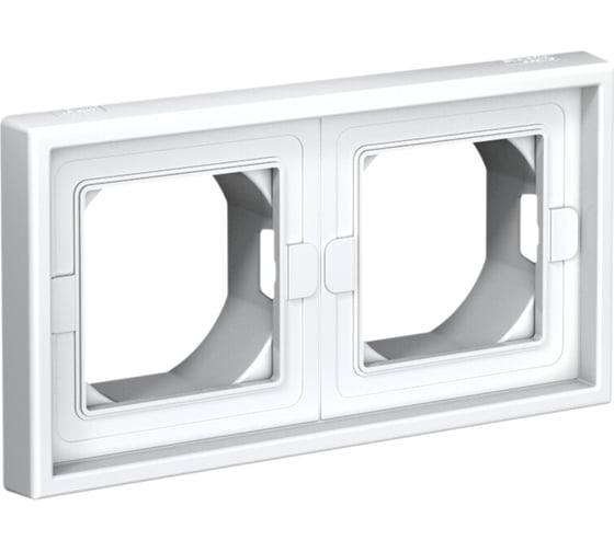 Рамка 2-постовая Systeme Electric ArtGallery белый IP44 GAL440102 5 шт 4690201036975 1