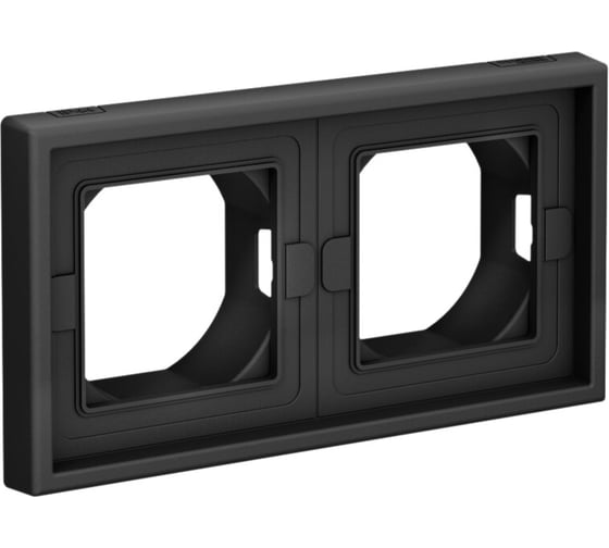 Рамка 2-постовая Systeme Electric ArtGallery карбон IP44 GAL441002 5 шт 4690201037019 1