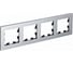 Рамка Systeme Electric (Schneider Electric) AtlasDesign NATURE металл серебро 4-ая ATN312104 6 шт 13606481718034 1