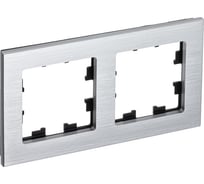 Рамка Systeme Electric (Schneider Electric) AtlasDesign NATURE металл серебро 2-ая ATN312102 8 шт 13606481718010