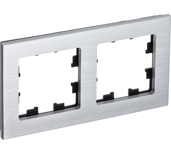 Рамка Systeme Electric (Schneider Electric) AtlasDesign NATURE металл серебро 2-ая ATN312102 8 шт 13606481718010 1
