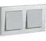Рамка Systeme Electric (Schneider Electric) AtlasDesign NATURE металл серебро 2-ая ATN312102 8 шт 13606481718010 2