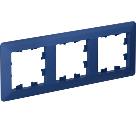 3-постовая рамка Systeme Electric ATLASDESIGN AIR аквамарин/дымчатый черный ATN221103 5 шт 4690201041535 1