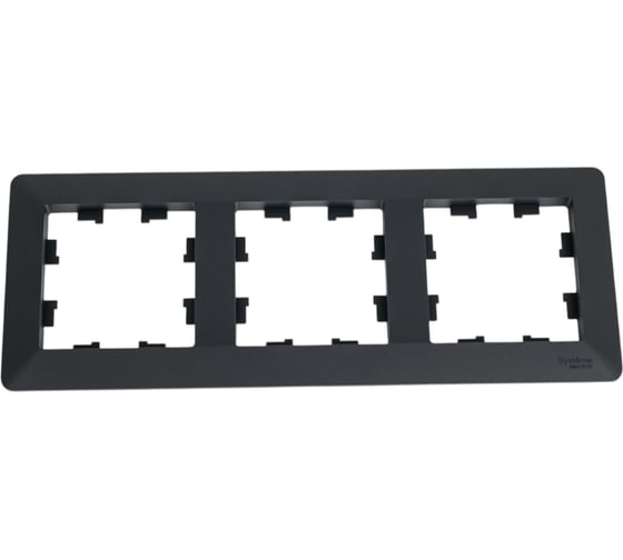3-постовая рамка Systeme Electric ATLASDESIGN AIR базальт/дымчатый черный ATN221403 5 шт 4690201041597 1