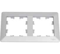 2-постовая рамка Systeme Electric ATLASDESIGN AIR алюминий/дымчатый черный ATN220302 5 шт 4690201041085