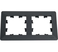 2-постовая рамка Systeme Electric ATLASDESIGN AIR базальт/дымчатый черный ATN221402 5 шт 4690201041306