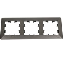 3-постовая рамка Systeme Electric ATLASDESIGN AIR мокко/дымчатый черный ATN220603 5 шт 4690201041436