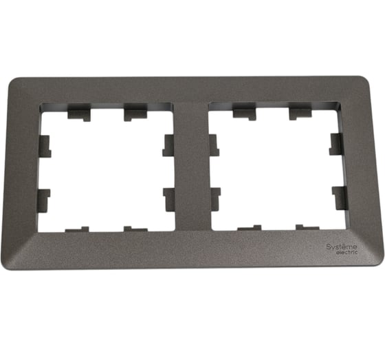 2-постовая рамка Systeme Electric ATLASDESIGN AIR мокко/дымчатый черный ATN220602 5 шт 4690201041146 1