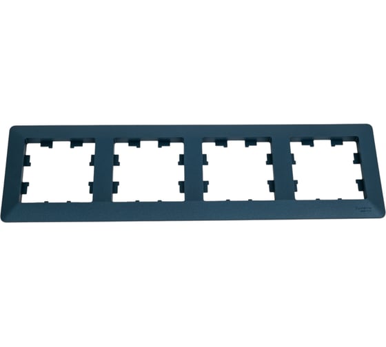 4-постовая рамка Systeme Electric ATLASDESIGN AIR изумруд/дымчатый черный ATN220804 5 шт 4690201041757 1