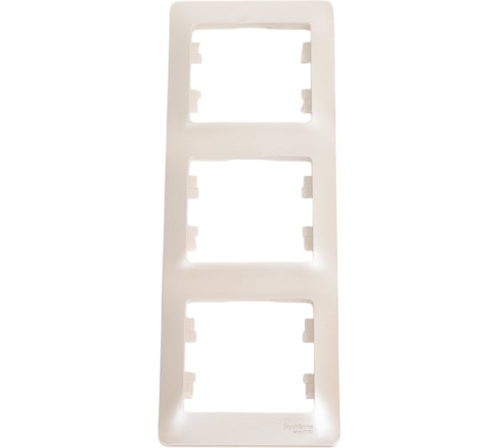 Рамка 3-местная Systeme Electric (Schneider Electric) Glossa вертикальная перламутр GSL000607 5 шт 53606485435904 1