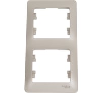 Рамка 2-местная Systeme Electric (Schneider Electric) Glossa вертикальная платина GSL001206 5 шт 53606481208663