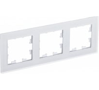 Рамка 3-местная Systeme Electric (Schneider Electric) AtlasDesign Nature матовое стекло белый SchE ATN330103 6 шт 13606481718348