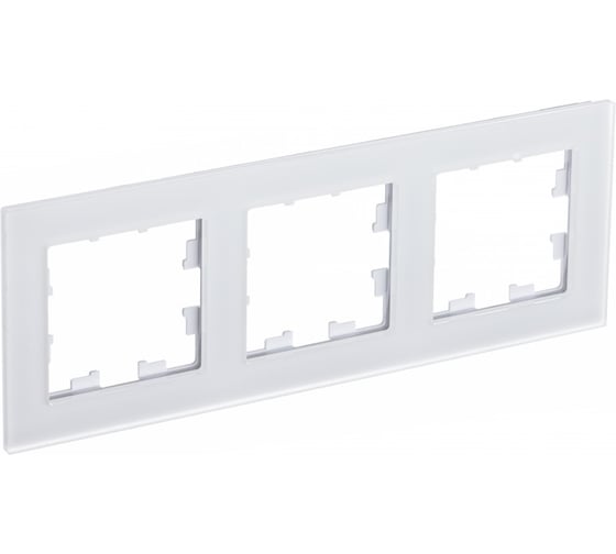 Рамка 3-местная Systeme Electric (Schneider Electric) AtlasDesign Nature матовое стекло белый SchE ATN330103 6 шт 13606481718348 1