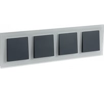 Рамка 4-местная Systeme Electric (Schneider Electric) AtlasDesign Nature матовое стекло белый SchE ATN330104 6 шт 13606481718355