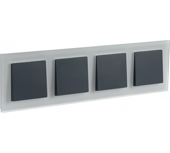 Рамка 4-местная Systeme Electric (Schneider Electric) AtlasDesign Nature матовое стекло белый SchE ATN330104 6 шт 13606481718355 1