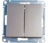 Переключатель Systeme Electric (Schneider Electric) AtlasDesign шампань 2-клавишный сх.6, 10АХ ATN000565 10 шт 13606489584877