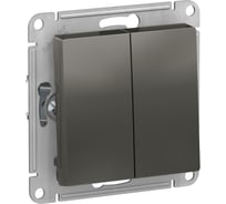 Переключатель Systeme Electric (Schneider Electric) AtlasDesign сталь 2-клавишный сх.6, 10АХ, механизм SE ATN000965 5 шт 13606489703179