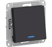 Переключатель Systeme Electric (Schneider Electric) AtlasDesign карбон 1-клавишный с подсветкой, сх.6а SE ATN001063 5 шт 13606489703483