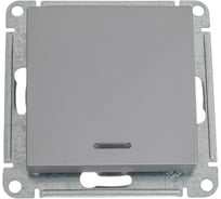 Переключатель Systeme Electric (Schneider Electric) AtlasDesign сталь 1-клавишный с подсветкой, сх.6а SE ATN000963 5 шт 13606489703162