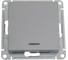 Переключатель Systeme Electric (Schneider Electric) AtlasDesign сталь 1-клавишный с подсветкой, сх.6а SE ATN000963 5 шт 13606489703162 1